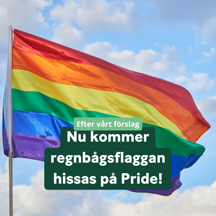 Äntligen får prideflaggan vaja under Pride